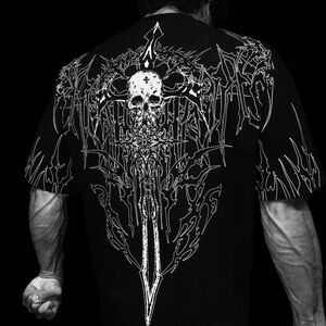 Breathe Divinity Bone Splitter oversized T-shirt (Void black)
